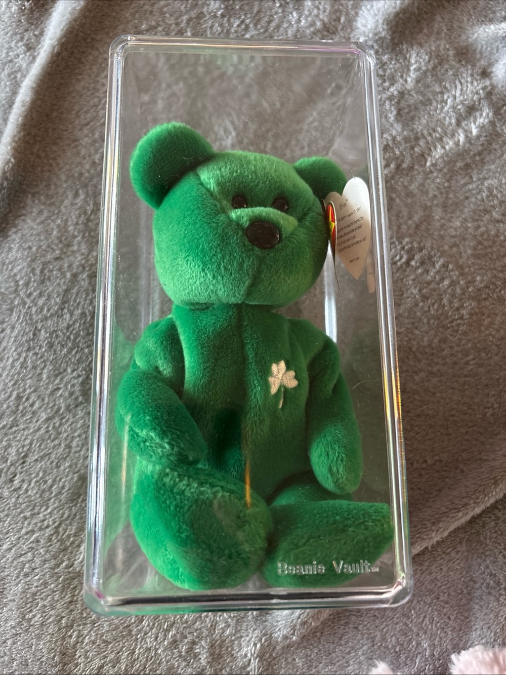 Ty Green Shamrock Plush Bear